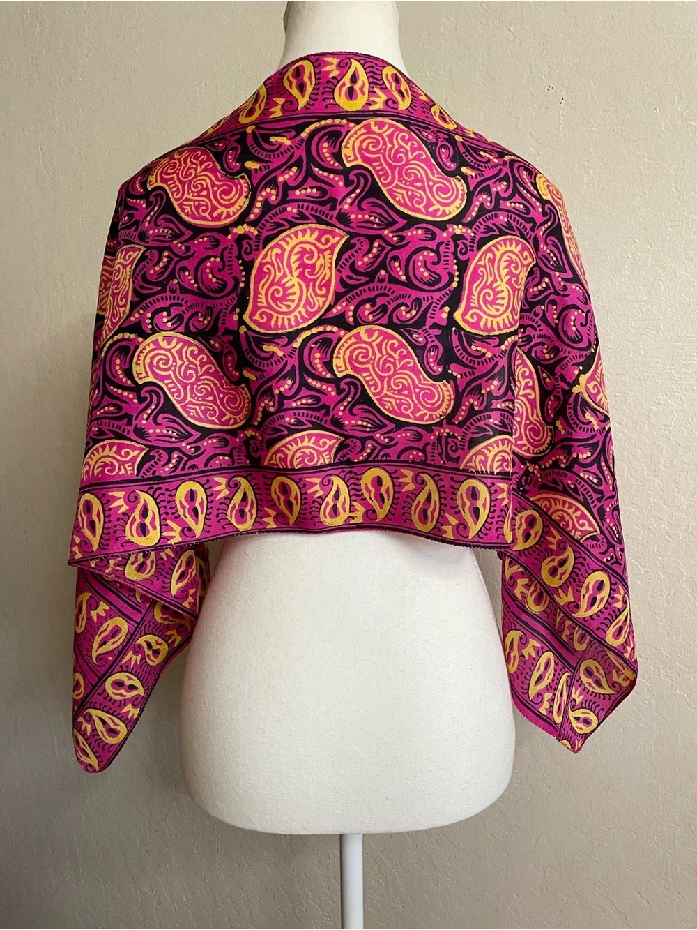 Colorful vintage silk scarf